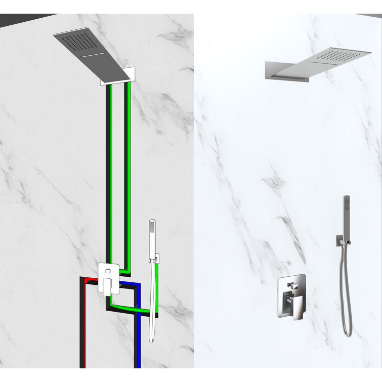 LANERI Mixer Shower with Fixed Shower Head Wayfair.co.uk